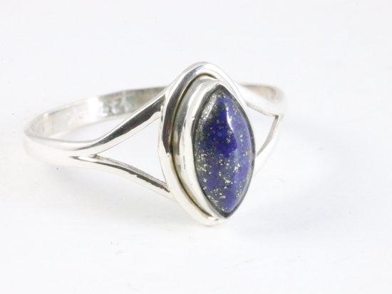 Fijne zilveren ring met lapis lazuli afbeelding 1