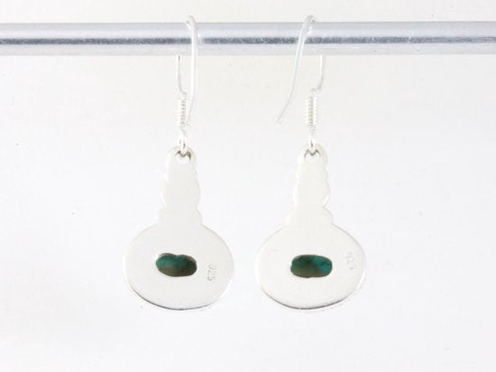 Bewerkte zilveren oorbellen met apatiet afbeelding 3