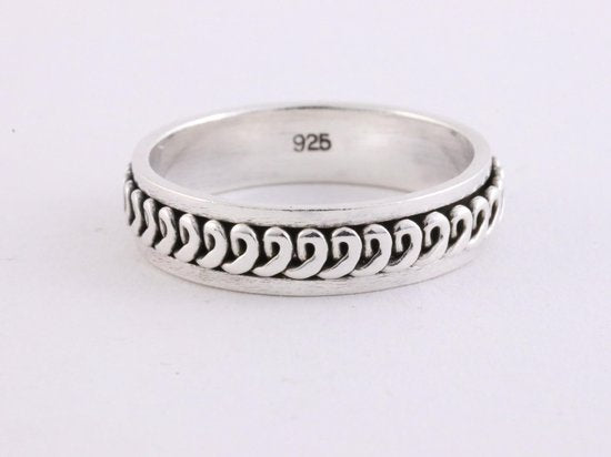 Zilveren geluksring met lusmotief afbeelding 1