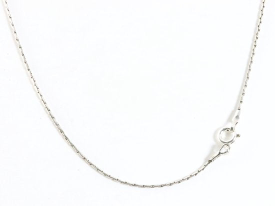 Fijne zilveren hanger met marcasiet en parel aan ketting afbeelding 5