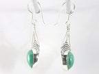 Opengewerkte zilveren oorbellen met malachiet afbeelding 2