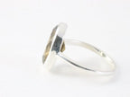 Ovale hoogglans zilveren ring met rookkwarts afbeelding 2
