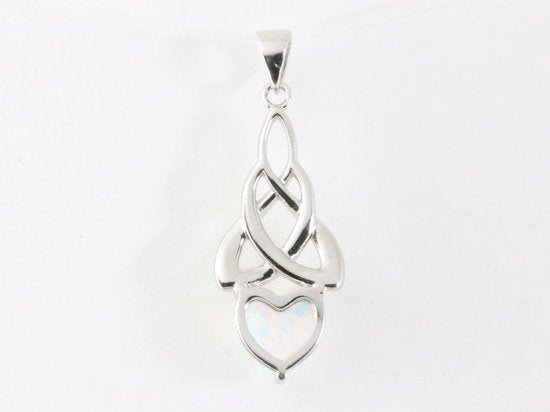 Opengewerkte zilveren hanger met welo opaal afbeelding 3