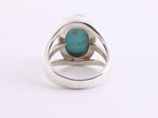 Opengewerkte zilveren ring met turkoois afbeelding 2