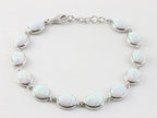 Hoogglans zilveren armband met welo opaal afbeelding 1