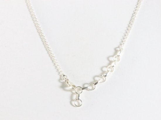 Zilveren ketting met paarse fosfosideriet en amethist afbeelding 4