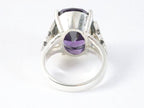 Zware zilveren ring met amethist en marcasiet afbeelding 3