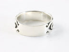 Zilveren ring met fantasie gravering afbeelding 3