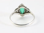 Fijne bewerkte zilveren ring met groene onyx afbeelding 3