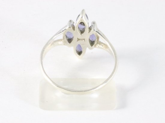 Fijne zilveren ring met ioliet afbeelding 3