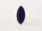 Hoogglans zilveren ring met lapis lazuli afbeelding 4