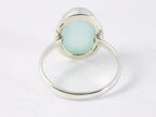 Ovale zilveren ring met aqua chalcedoon afbeelding 3