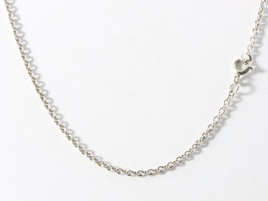 Bewerkte zilveren hanger met abalone schelp aan ketting afbeelding 5