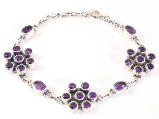 Zilveren armband met amethist afbeelding 1