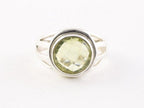 Opengewerkte zilveren ring met lemonkwarts afbeelding 4