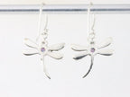 Fijne zilveren libelle oorbellen met Australische opaal afbeelding 2