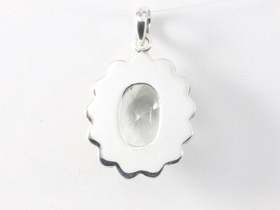 Bewerkte zilveren hanger met bergkristal afbeelding 3