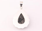 Bewerkte zilveren hanger met vuurwerk obsidiaan afbeelding 3