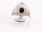 Bewerkte zilveren ring met onyx afbeelding 3