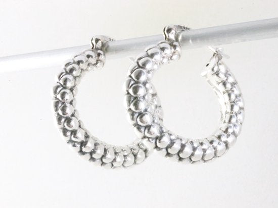 Bewerkte zilveren oorringen afbeelding 2