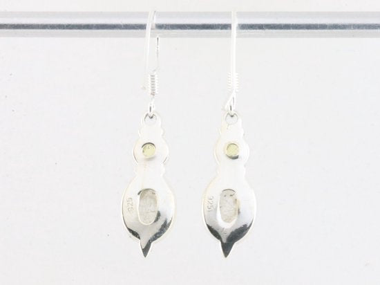 Fijne bewerkte zilveren oorbellen met gouden rutielkwarts en citrien afbeelding 3