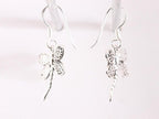Fijne zilveren libelle oorbellen afbeelding 2
