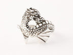 Zilveren draak ring afbeelding 2