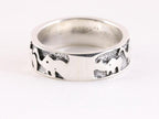 Zilveren ring met olifanten afbeelding 2
