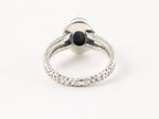 Bewerkte zilveren ring met lapis lazuli afbeelding 3