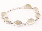 Zilveren armband met grote gouden rutielkwarts stenen afbeelding 2