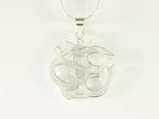 Grote zilveren ohm hanger afbeelding 4