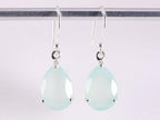 Zilveren oorbellen met aqua chalcedoon afbeelding 4