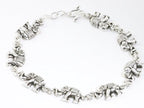 Zilveren armband met olifanten afbeelding 1