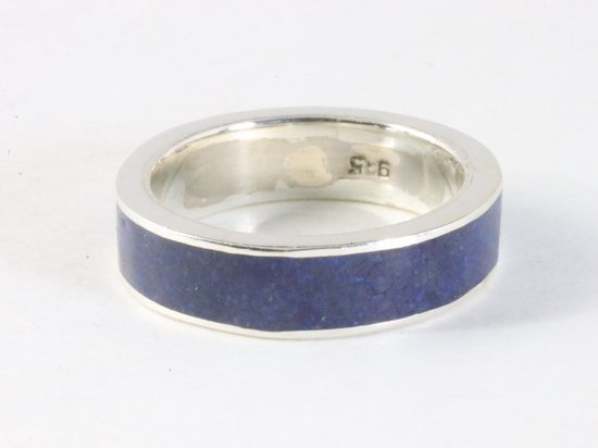 Zilveren ring met lapis lazuli afbeelding 1