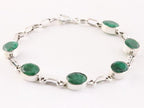 Zilveren armband met smaragd afbeelding 2