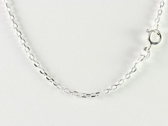 Opengewerkte hartvormige zilveren hanger met citrien aan ketting afbeelding 5