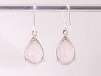 Zilveren oorbellen met rozenkwarts afbeelding 3