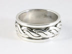 Zware zilveren ring met kabelpatroon afbeelding 1