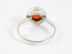 Fijne ronde zilveren ring met carneool afbeelding 3
