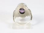 Bewerkte zilveren ring met amethist afbeelding 3