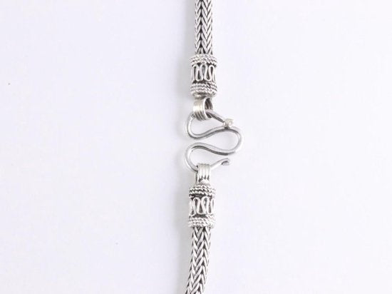 Traditionele zware zilveren snake ketting afbeelding 3