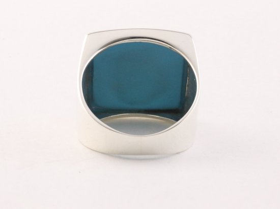 Hoogglans zilveren ring met Australische opaal afbeelding 3