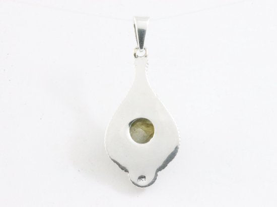 Bewerkte zilveren hanger met labradoriet afbeelding 3