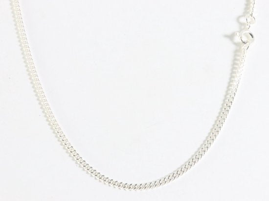 Bewerkte zilveren hanger met lapis lazuli aan ketting afbeelding 4