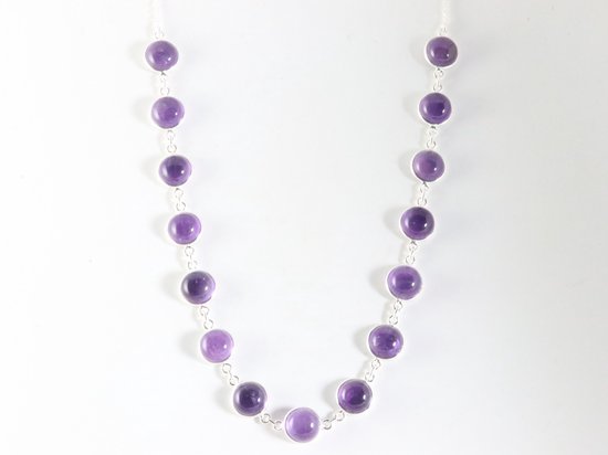 Zilveren collier met amethist afbeelding 3