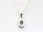 Fijne zilveren hanger met labradoriet aan ketting afbeelding 3
