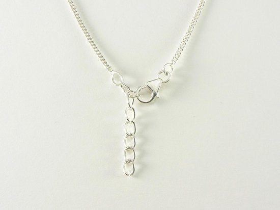 Bewerkte zilveren ketting met carneool afbeelding 4