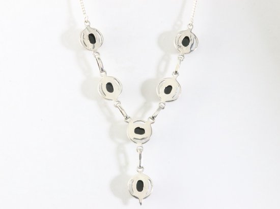 Zilveren ketting met onyx afbeelding 2