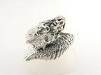 Zilveren draak ring afbeelding 2