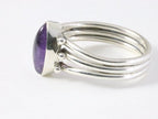 Opengewerkte zilveren ring met amethist afbeelding 2